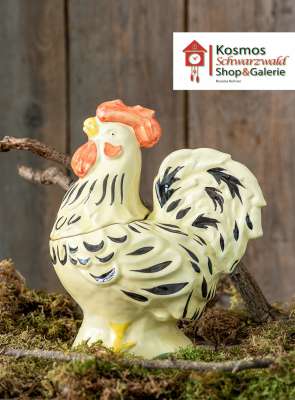 Zeller plat à gâteau en céramique coq et poule-plateau de service-neuf