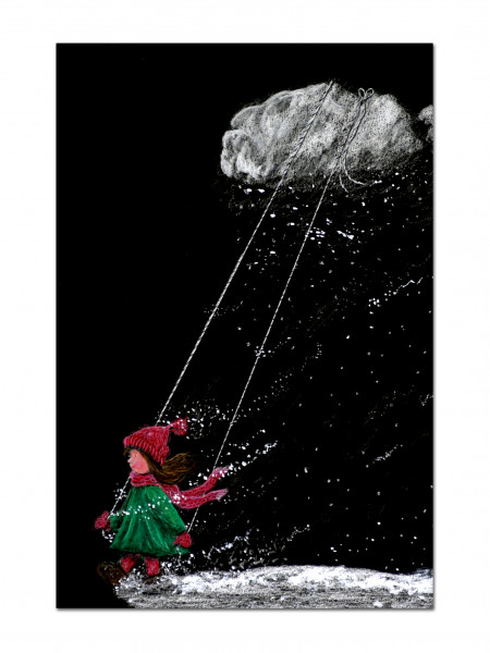 Postkarte Winterkind